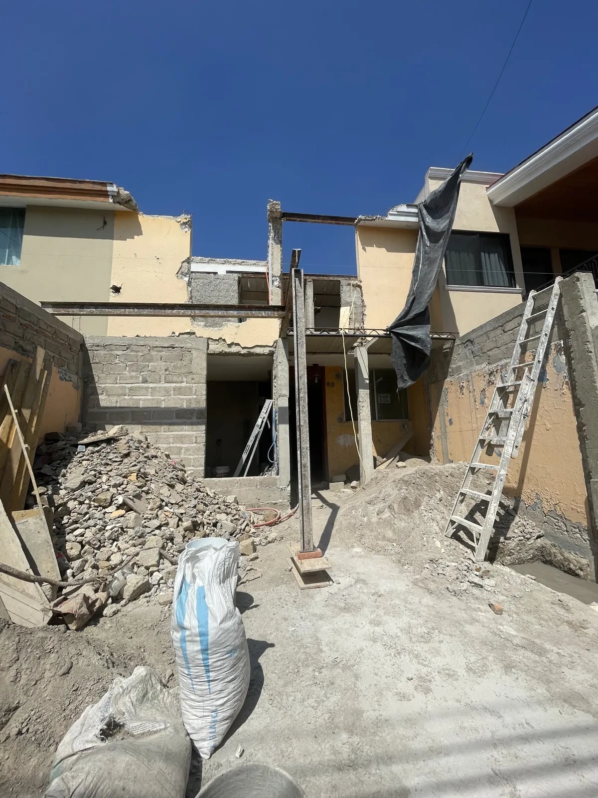 Estructura de la ampliación de Casa Guadalupe, Zapopan.